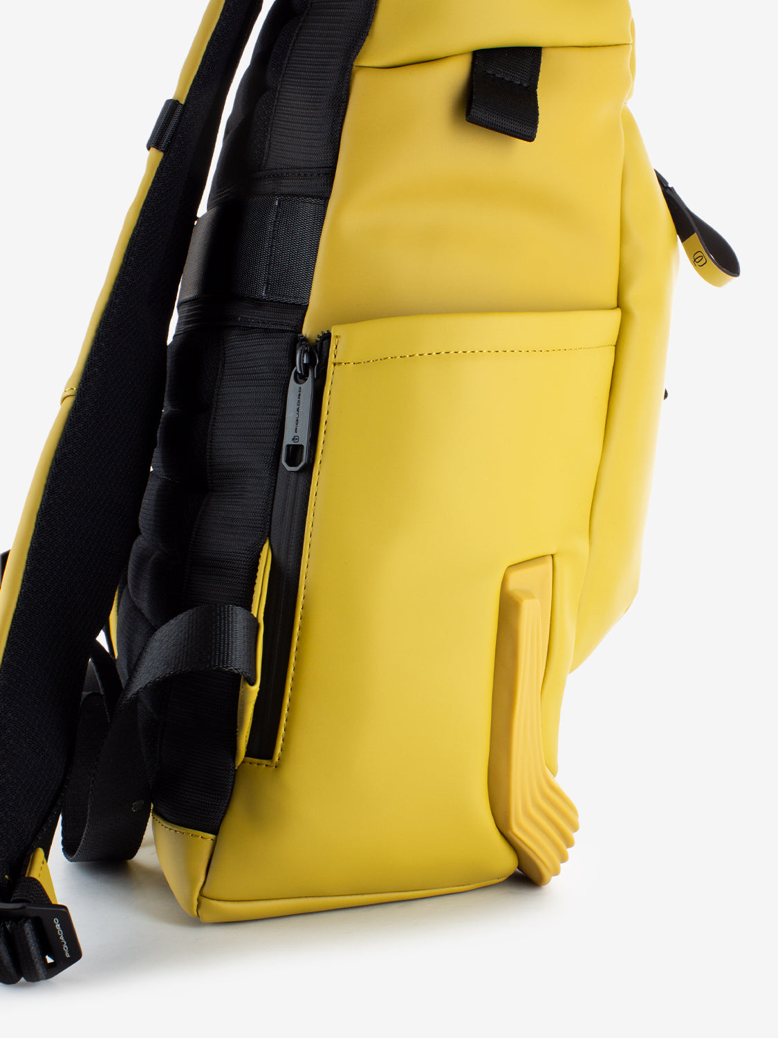 Zaino roll-top in tessuto giallo