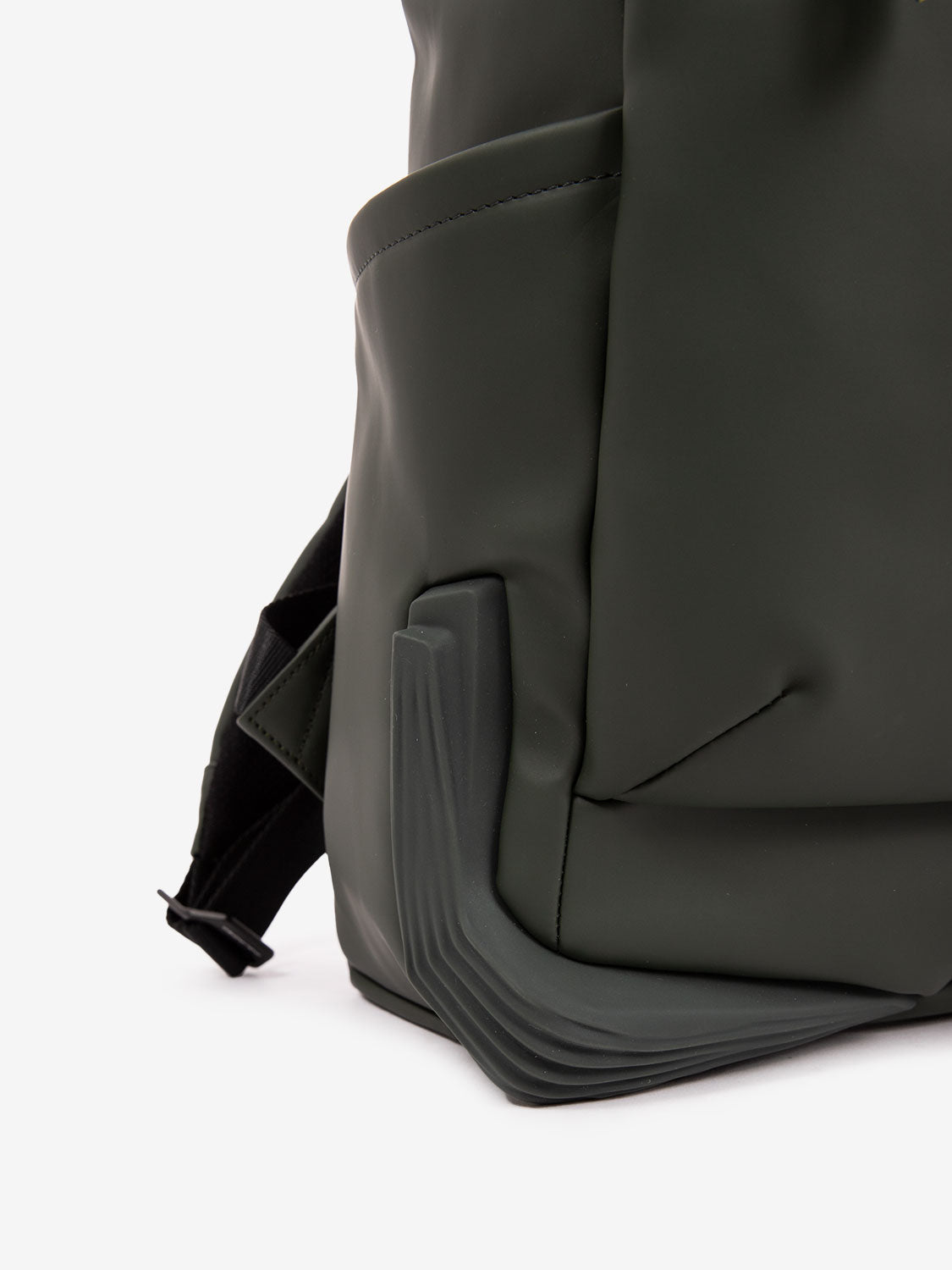 Zaino roll-top in tessuto verde