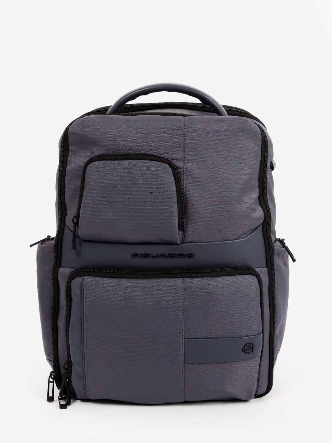 Zaino tessuto e pelle porta pc 15.6'' con porte usb grigio