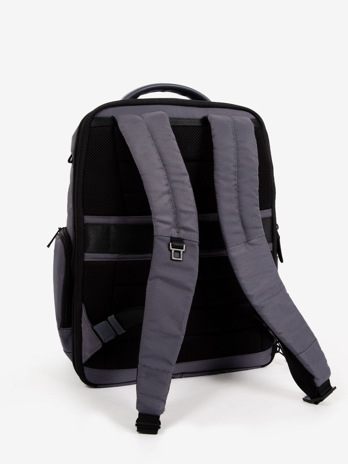 Zaino tessuto e pelle porta pc 15.6'' con porte usb grigio