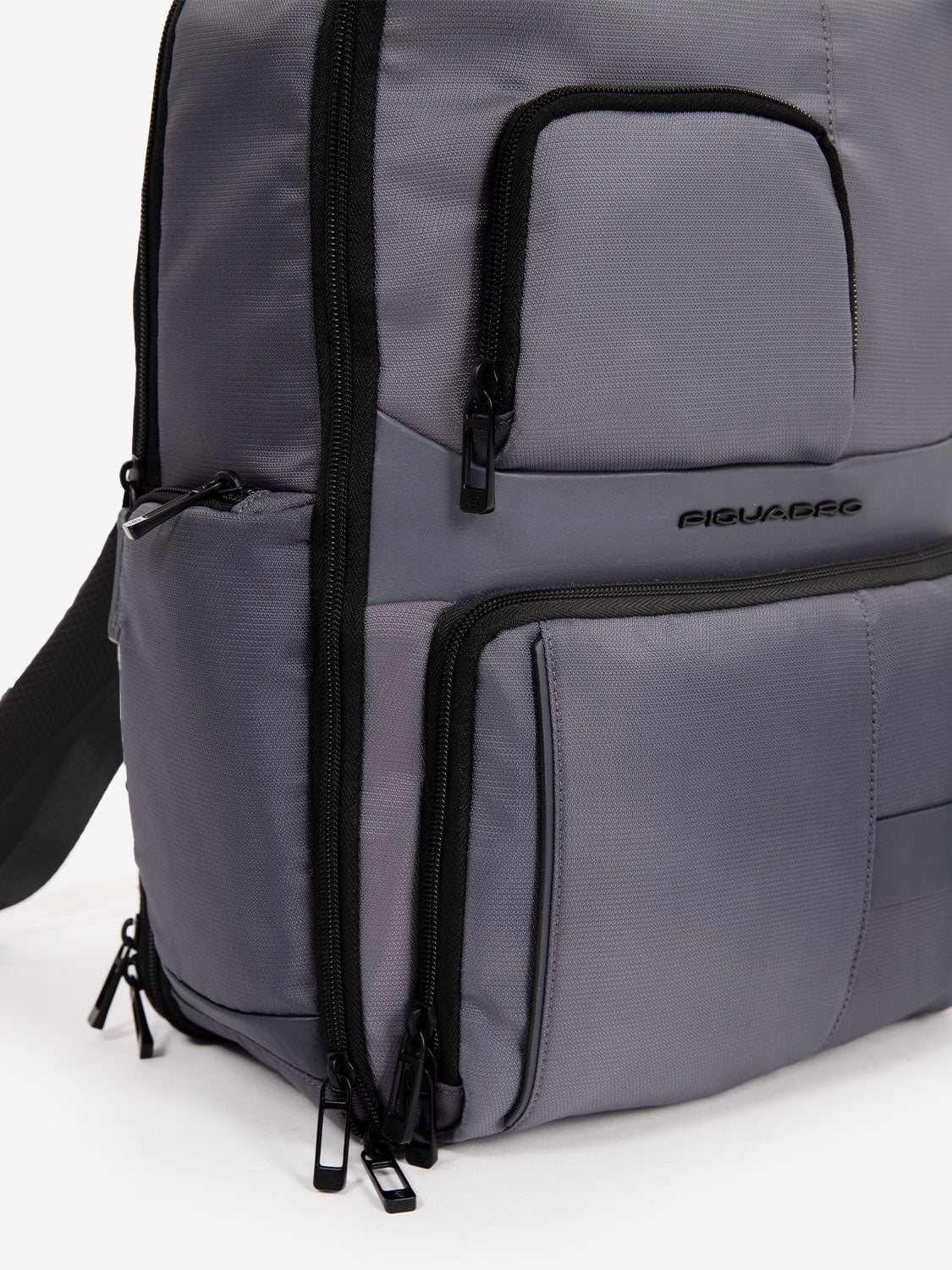 Zaino tessuto e pelle porta pc 15.6'' con porte usb grigio