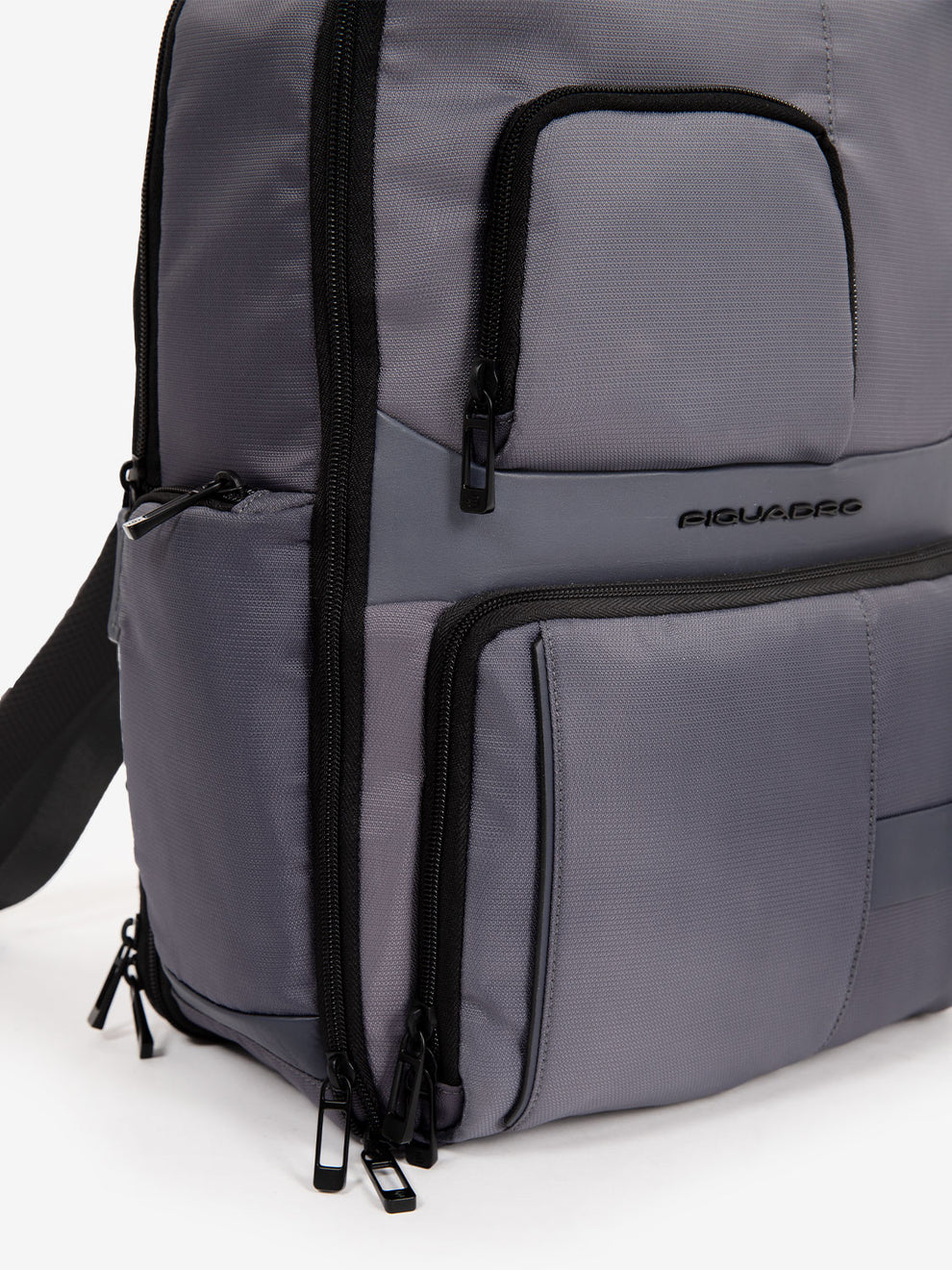 Zaino tessuto e pelle porta pc 15.6'' con porte usb grigio