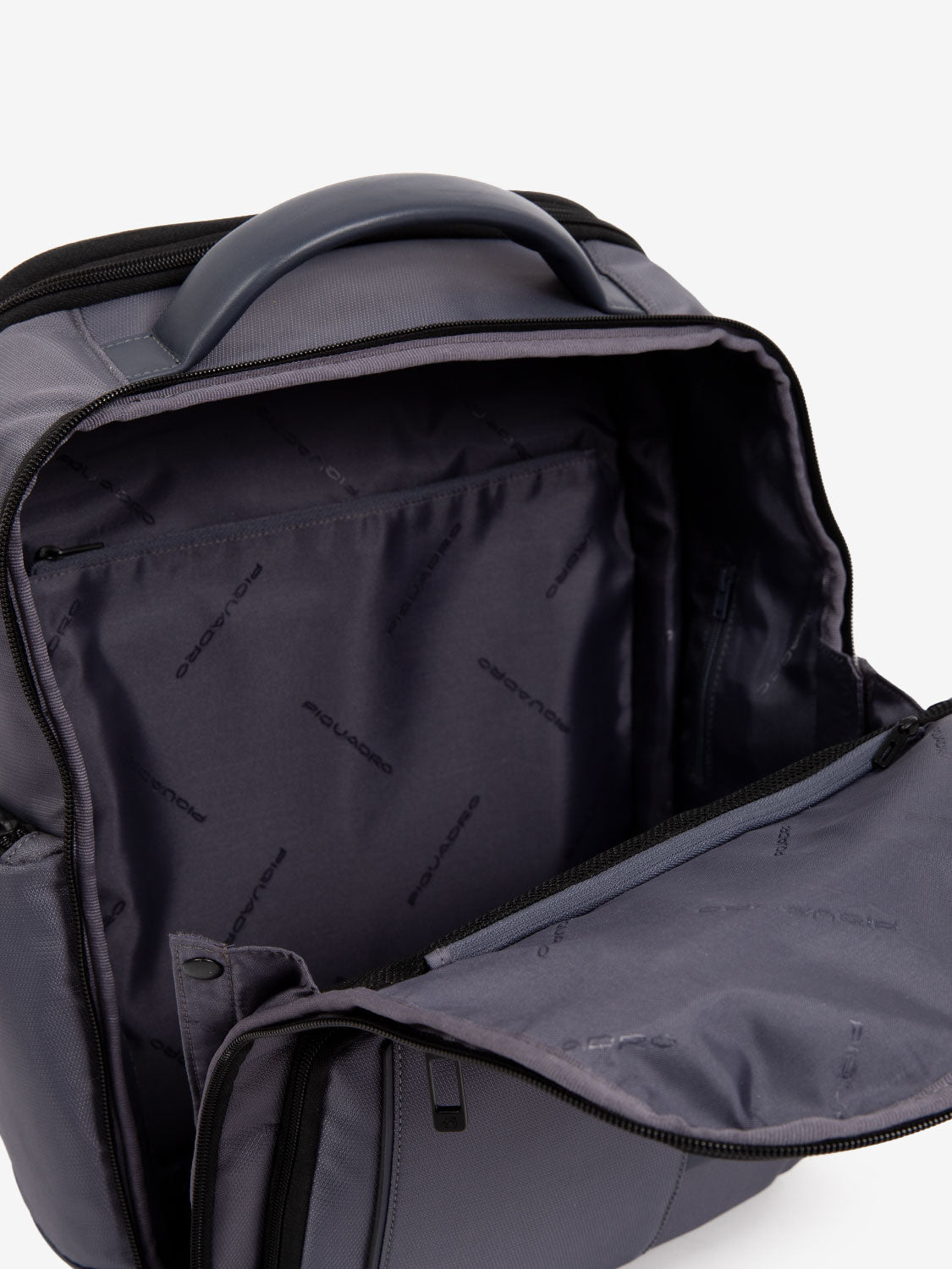 Zaino tessuto e pelle porta pc 15.6'' con porte usb grigio