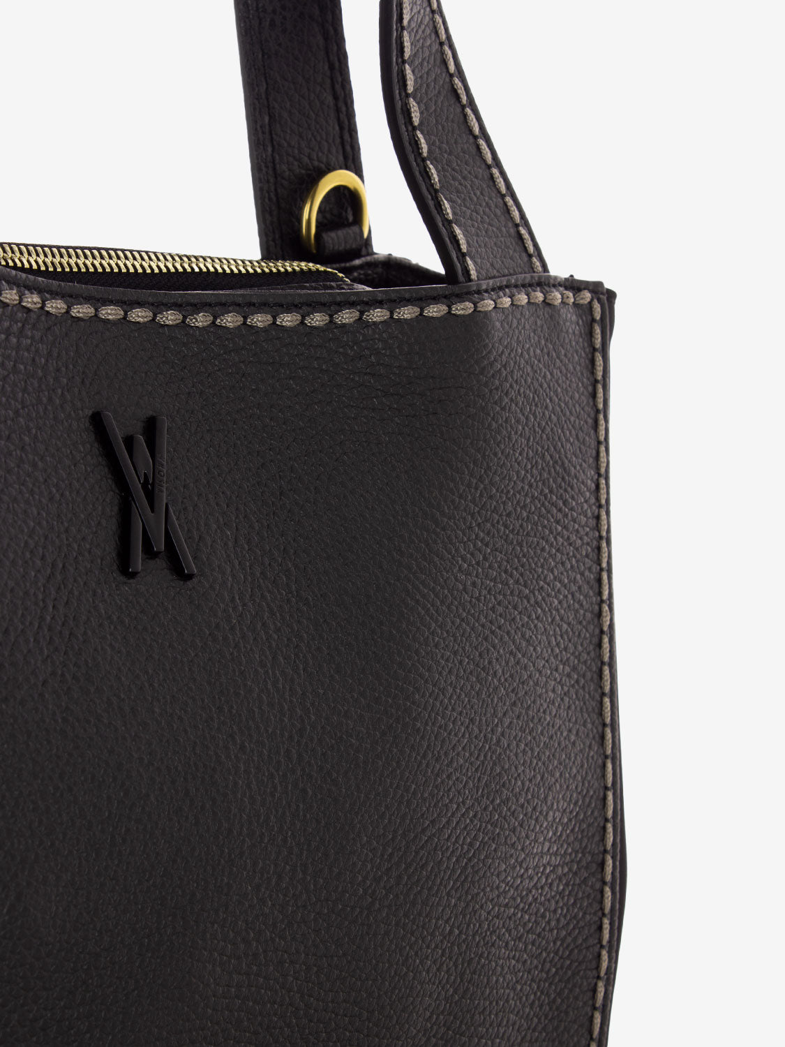 Borsa California in pelle nera