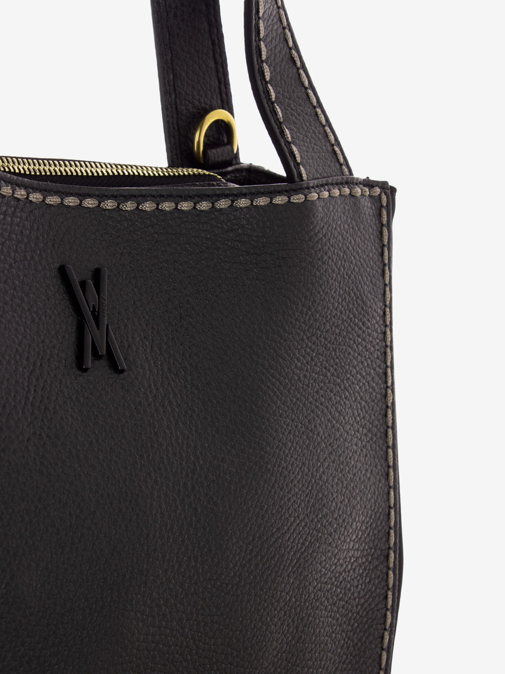 Borsa California in pelle nera