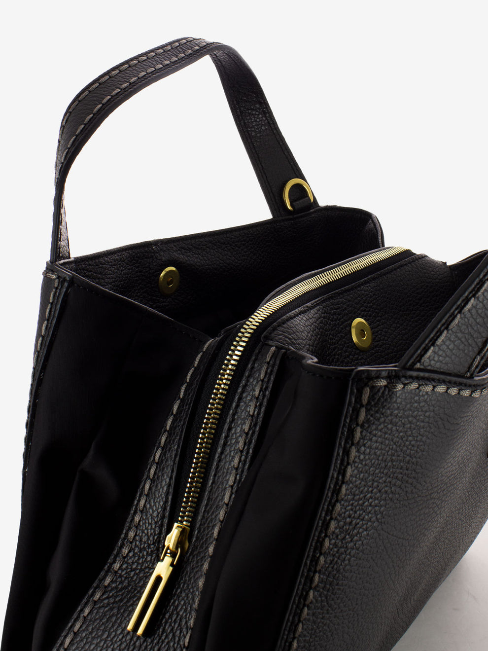 Borsa California in pelle nera