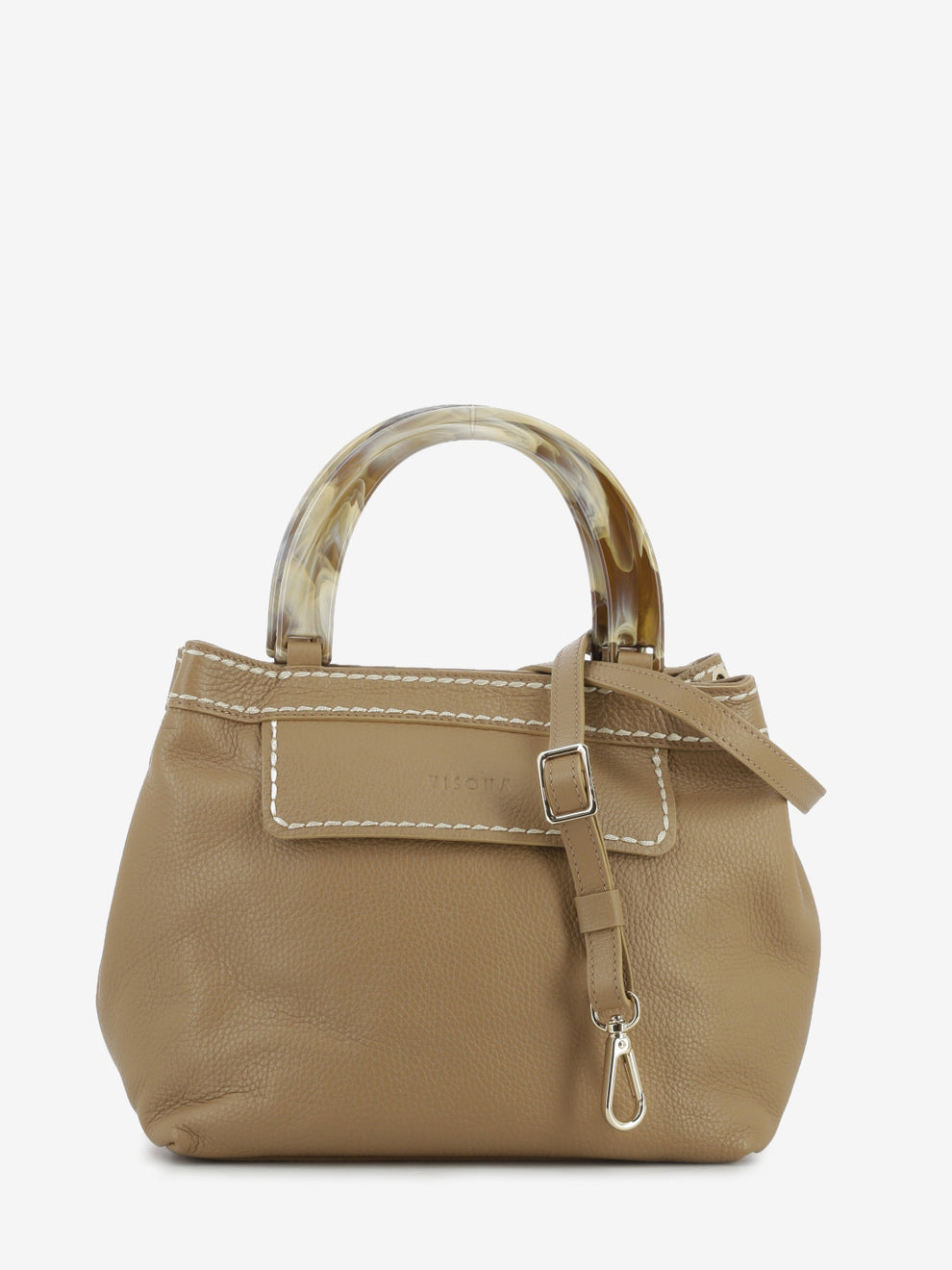 Borsa California in pelle quercia