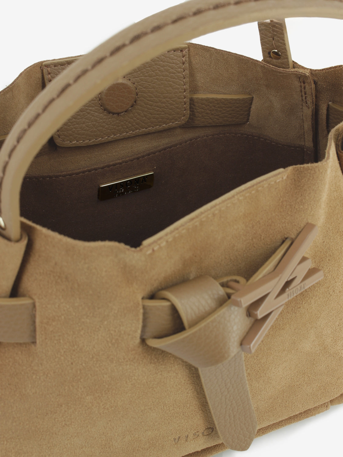 Borsa City in camoscio caramel