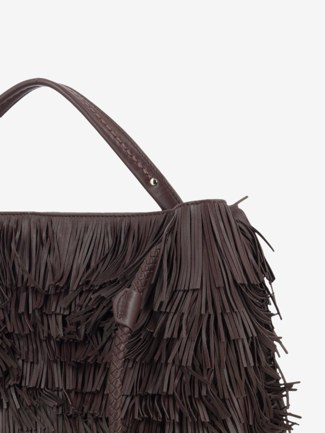 Borsa Diletta con frange caffè