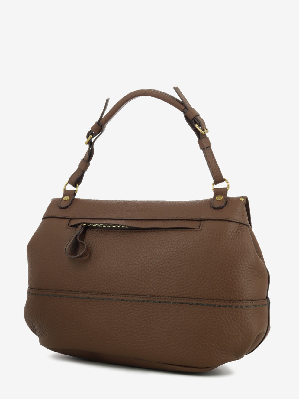 Borsa in pelle Felicita Queen noce