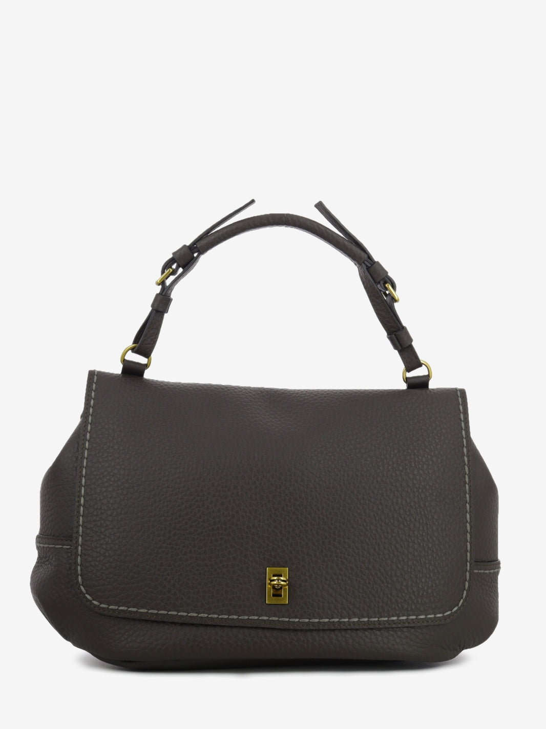 Borsa in pelle Felicita Queen testa di moro