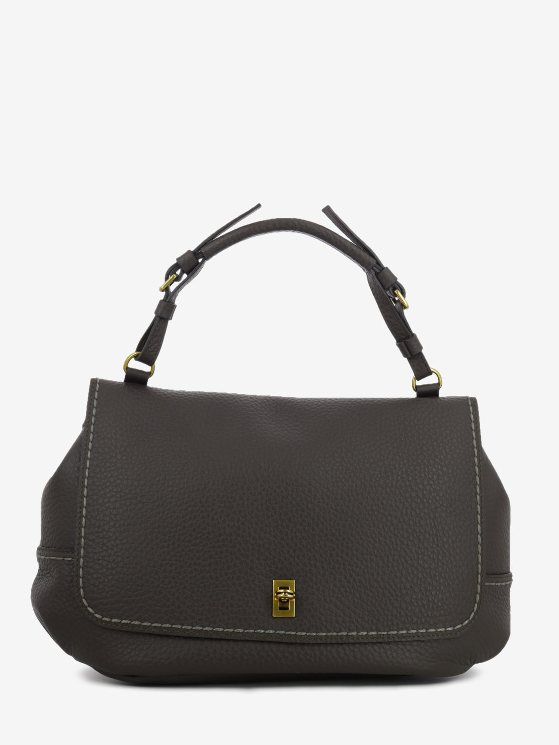Borsa in pelle Felicita Queen testa di moro