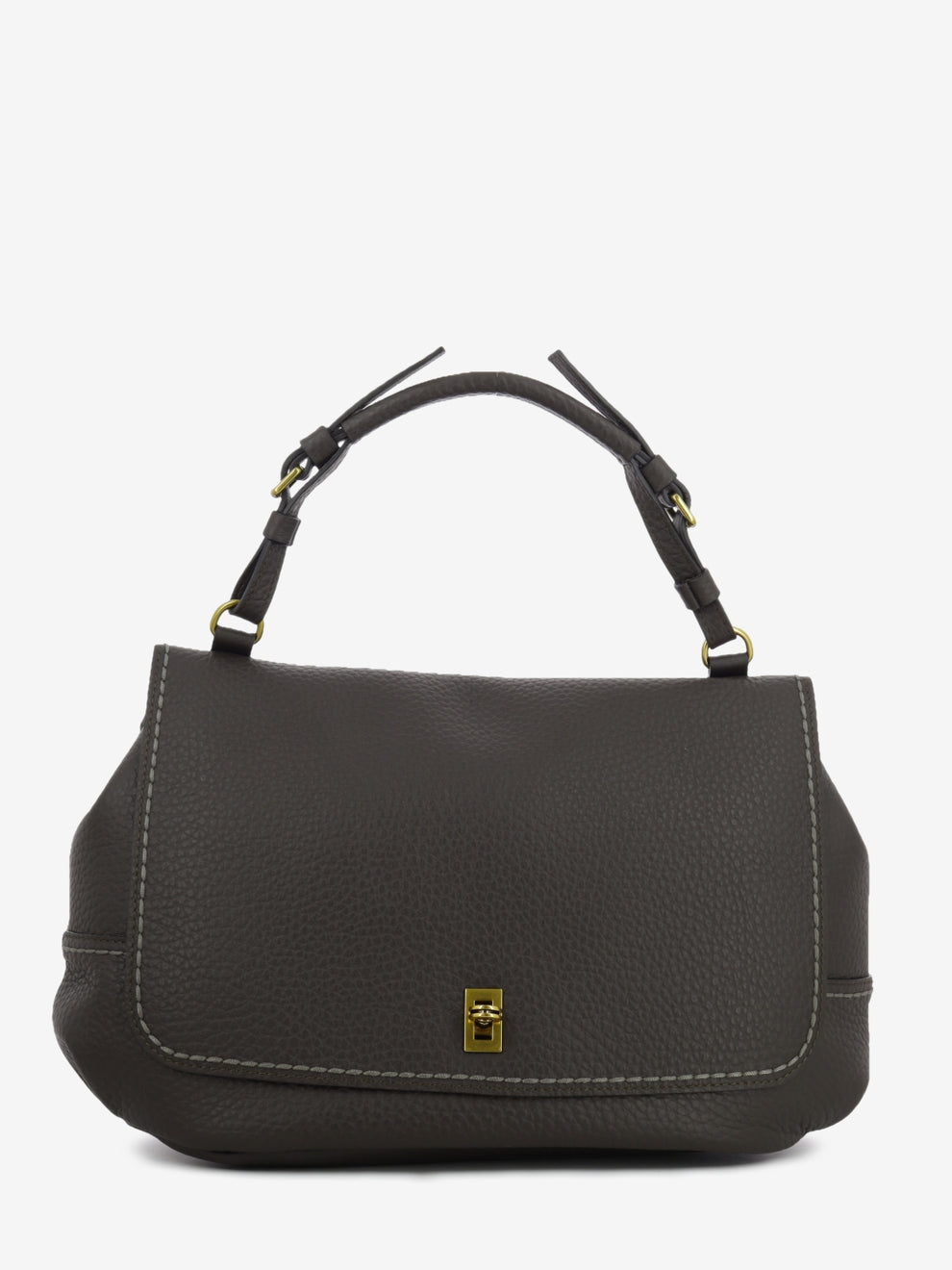 Borsa in pelle Felicita Queen testa di moro