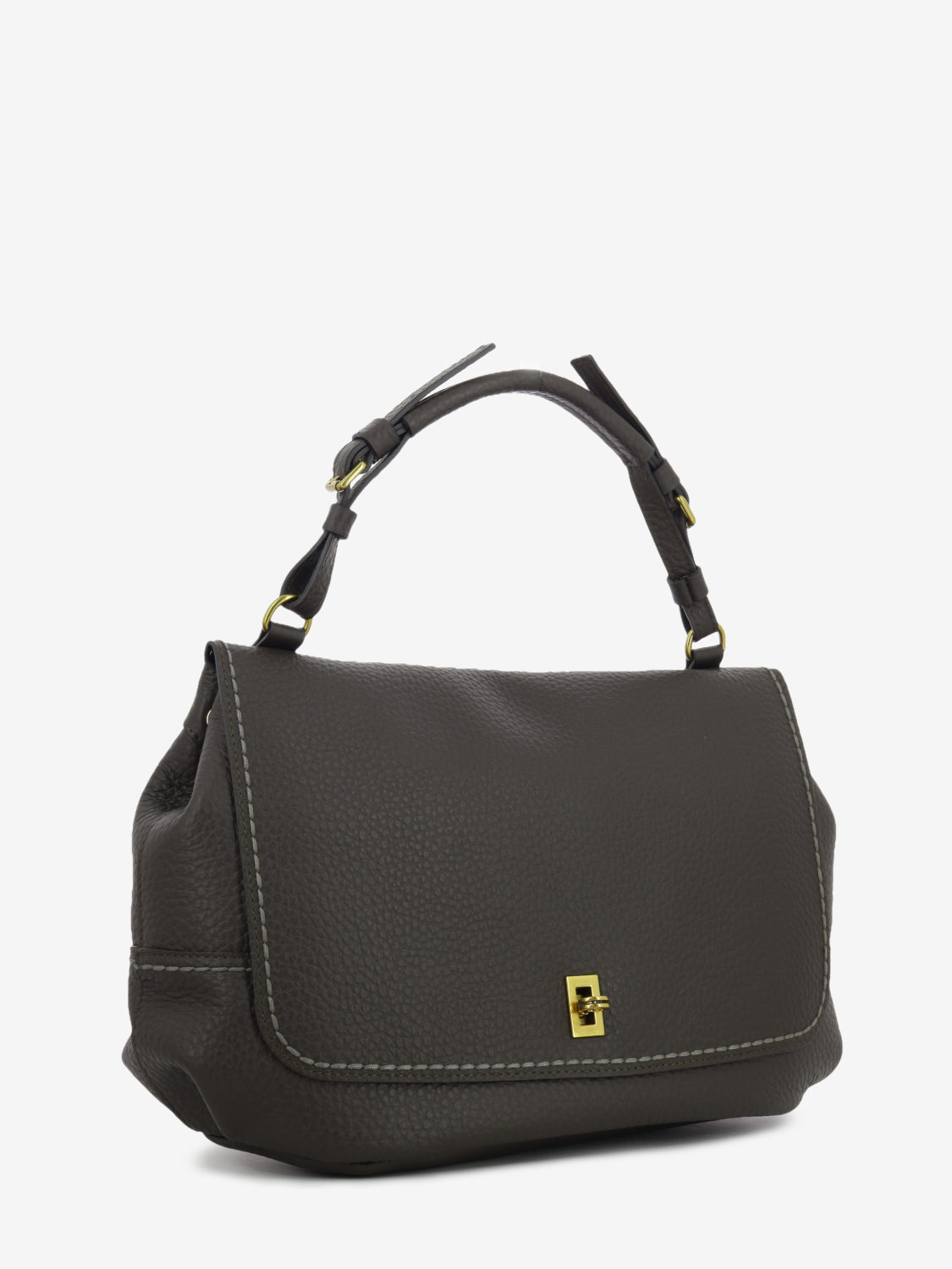 Borsa in pelle Felicita Queen testa di moro