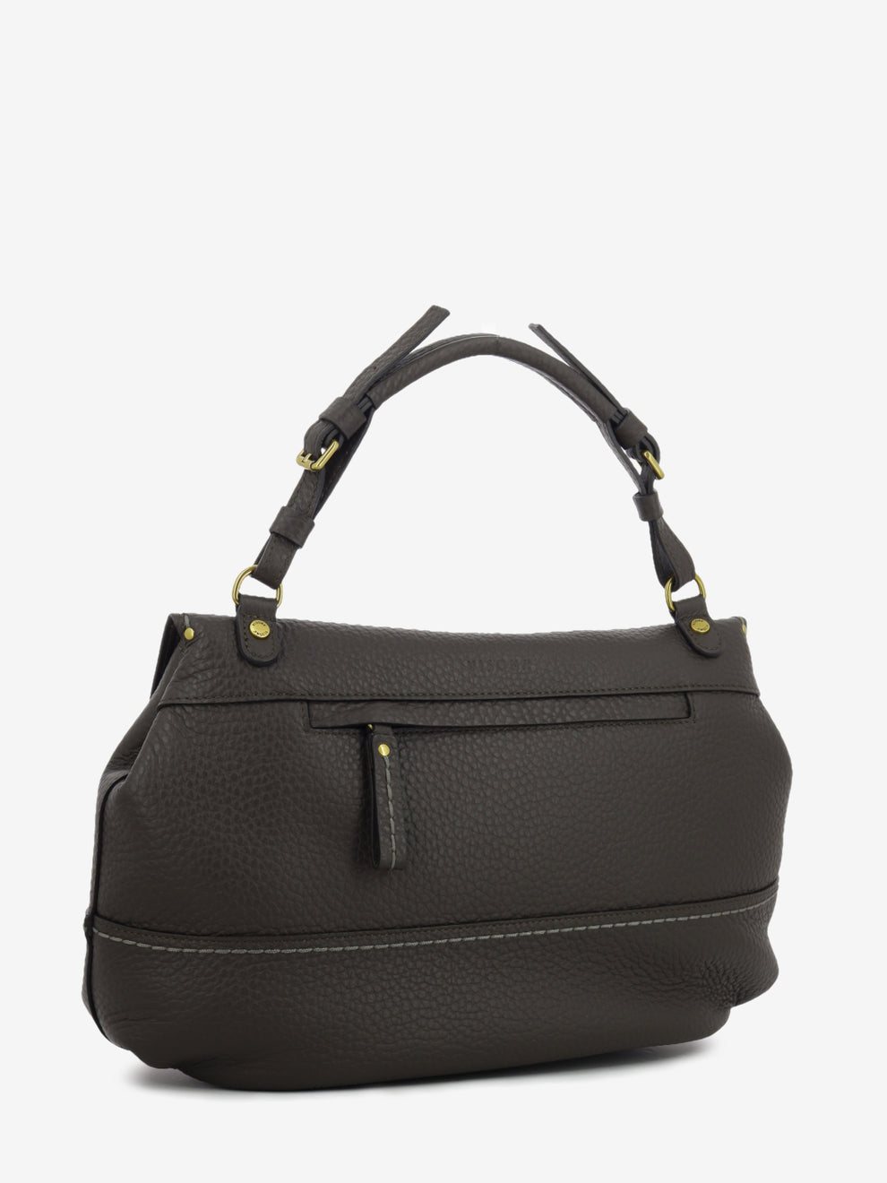 Borsa in pelle Felicita Queen testa di moro