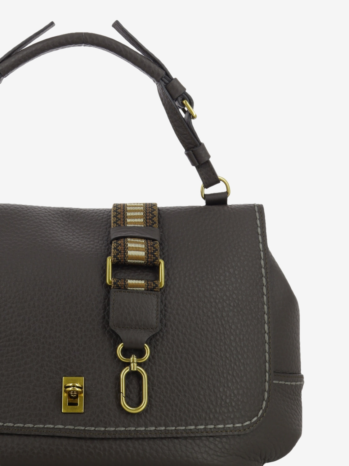 Borsa in pelle Felicita Queen testa di moro