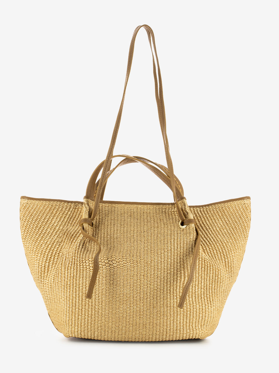 Borsa media rafia naturale