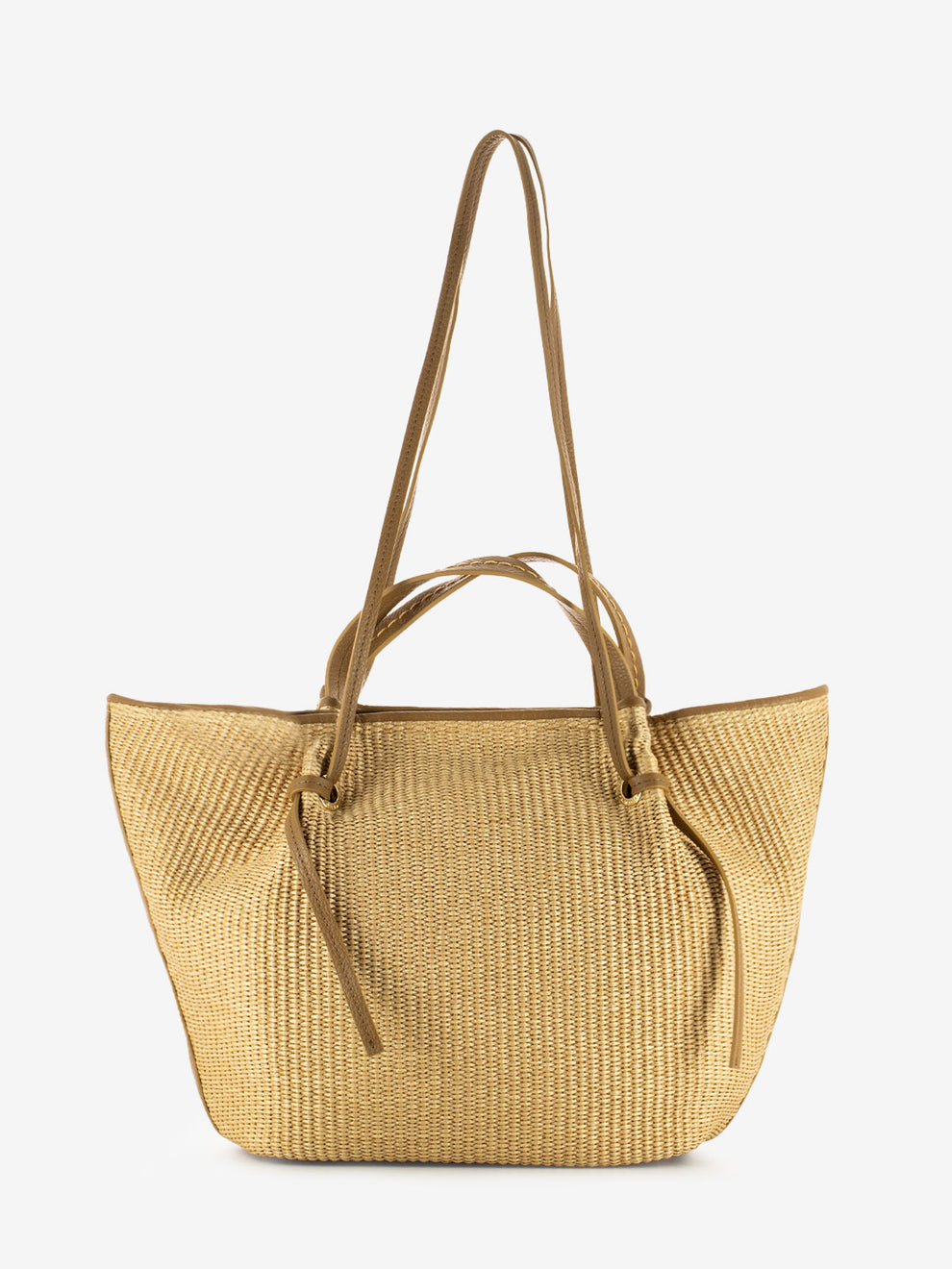 Borsa media rafia naturale