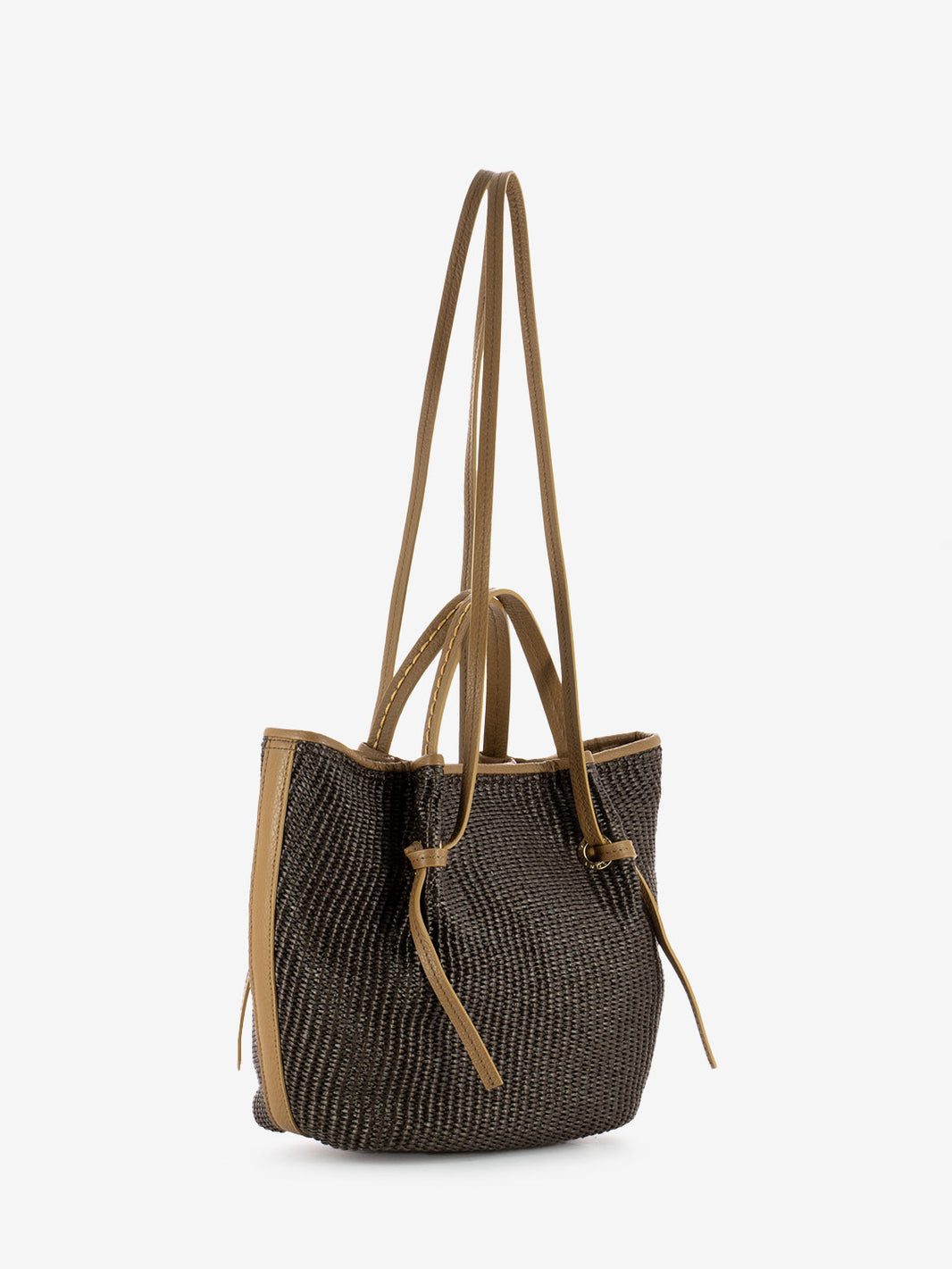 Borsa piccola rafia ebano