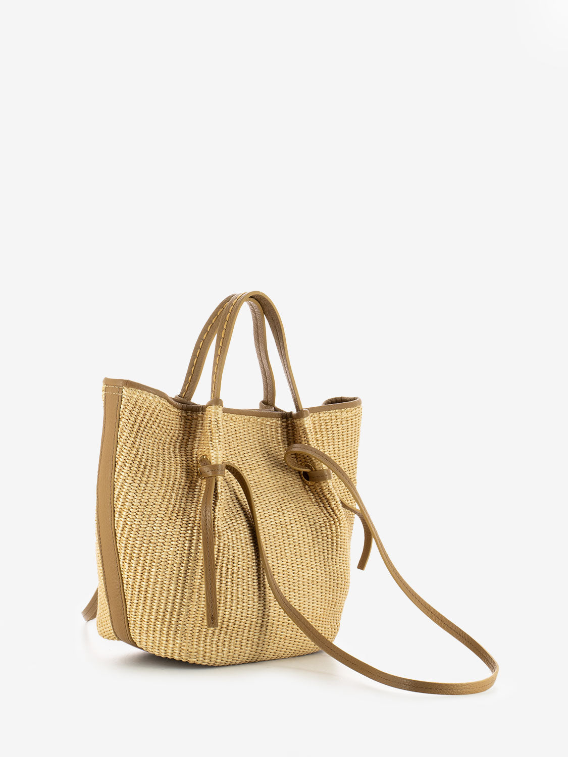 Small natural raffia bag