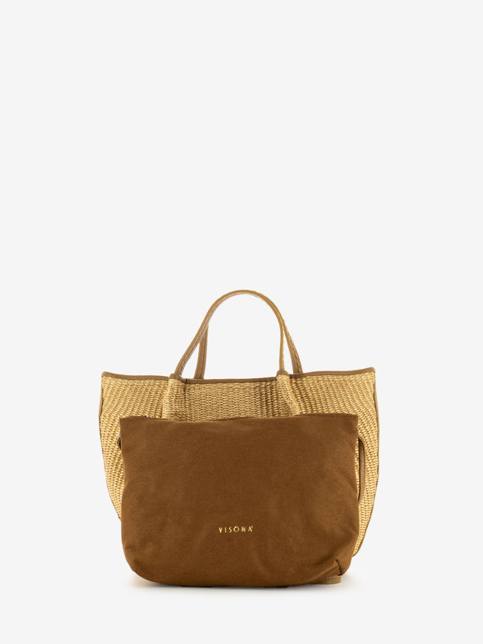 Small natural raffia bag