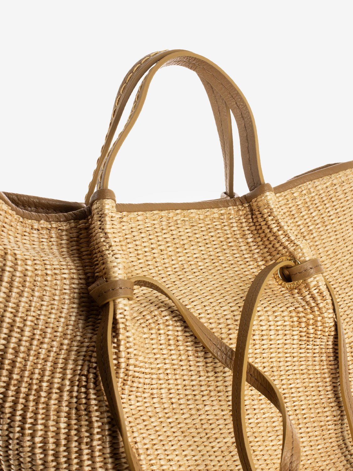 Small natural raffia bag