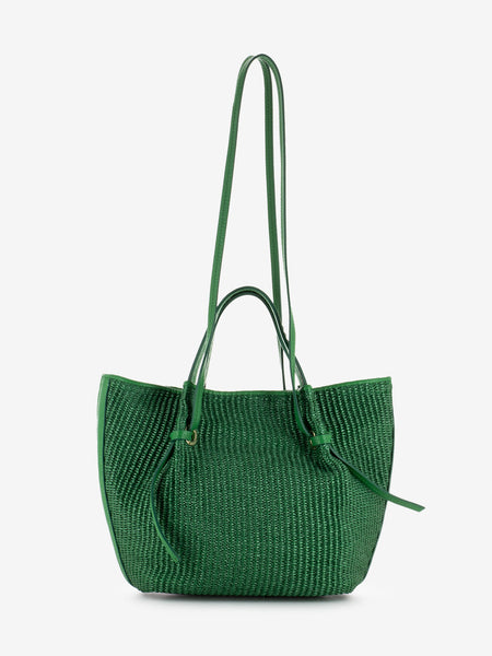 Borsa piccola rafia verde smeraldo