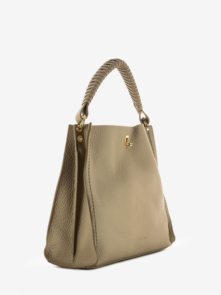 PLINIO VISONA' - Borsa Queen Santorini beige