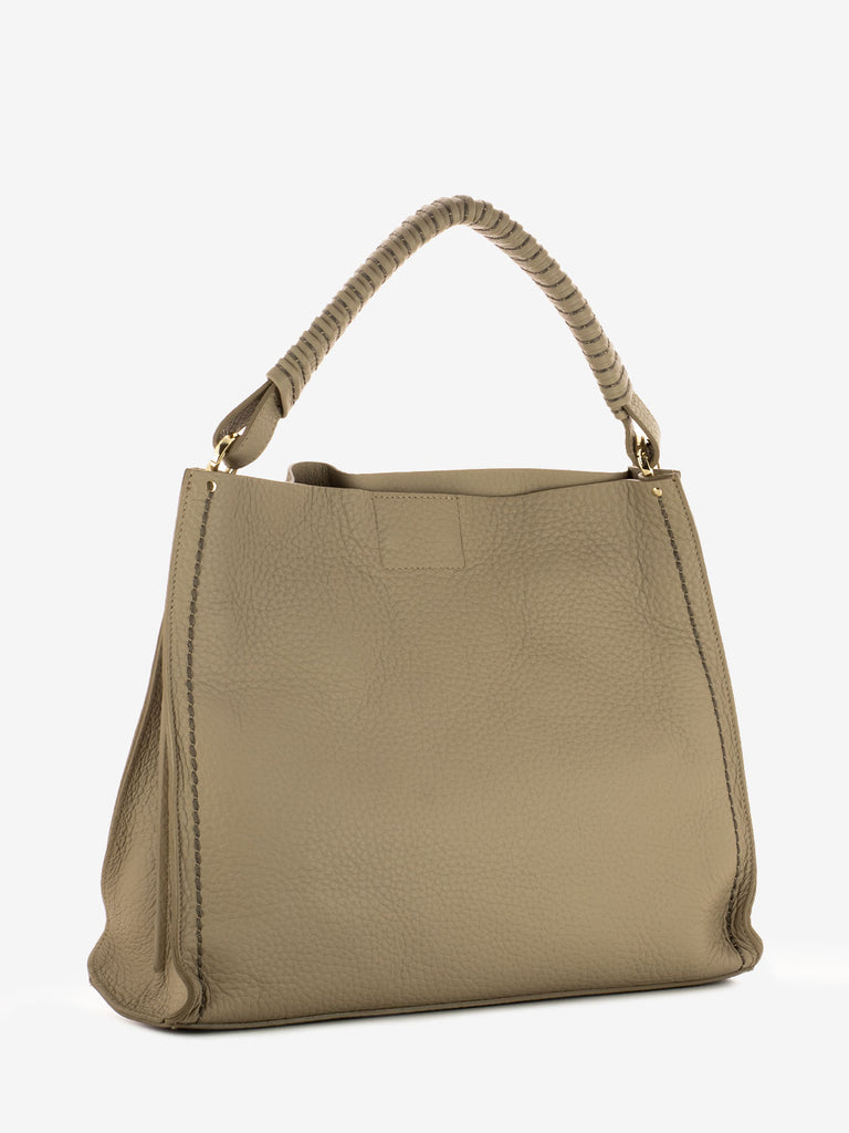 PLINIO VISONA' - Borsa Queen Santorini beige