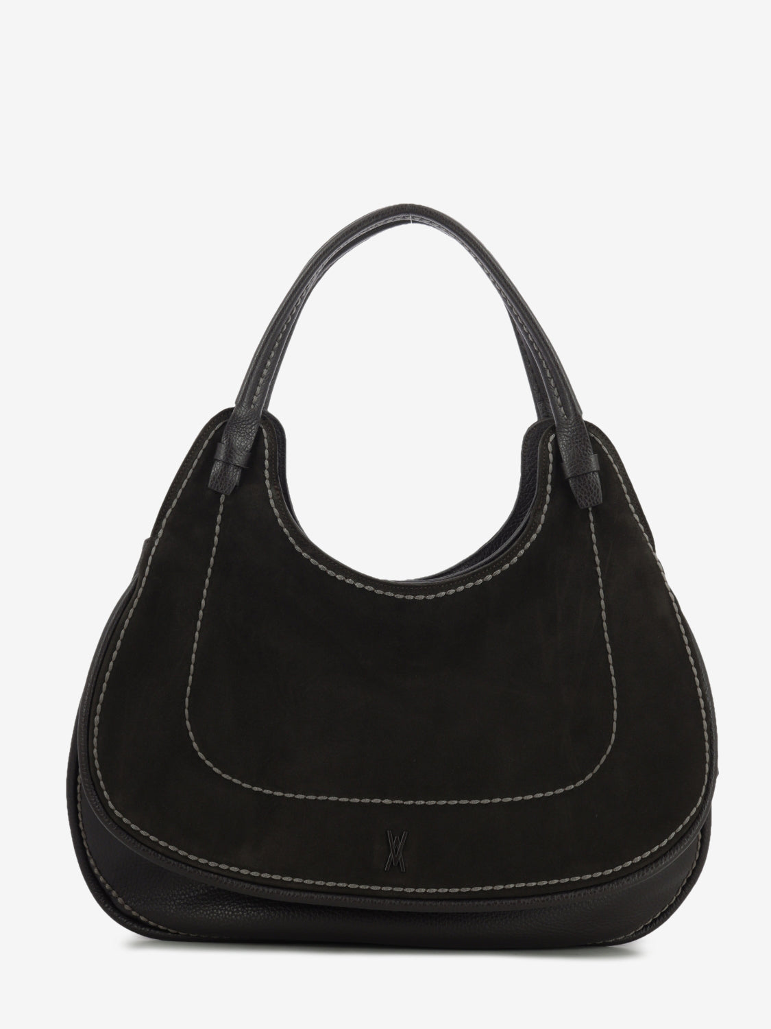 Borsa spalla Luna in pelle ebony