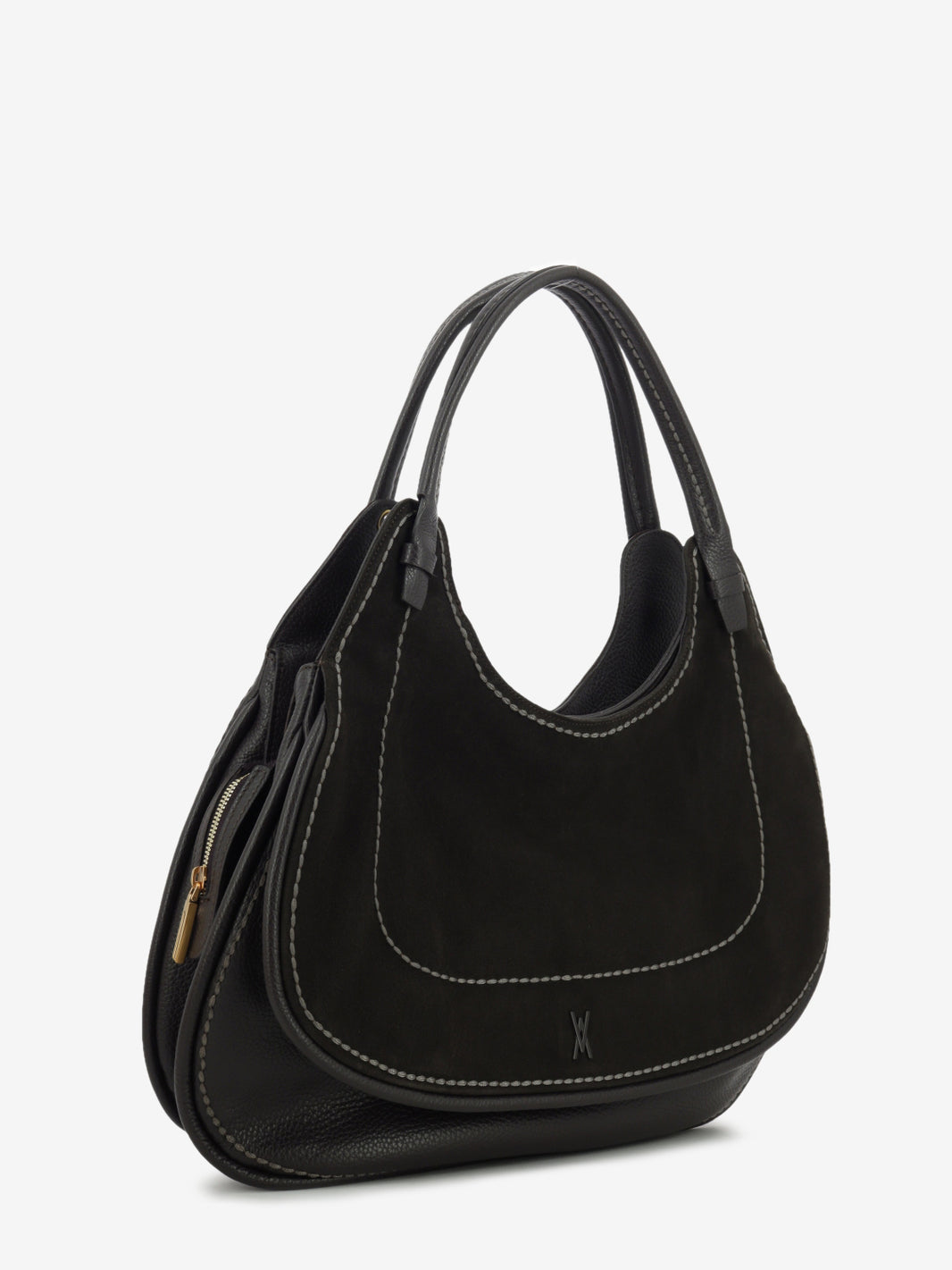 Borsa spalla Luna in pelle ebony