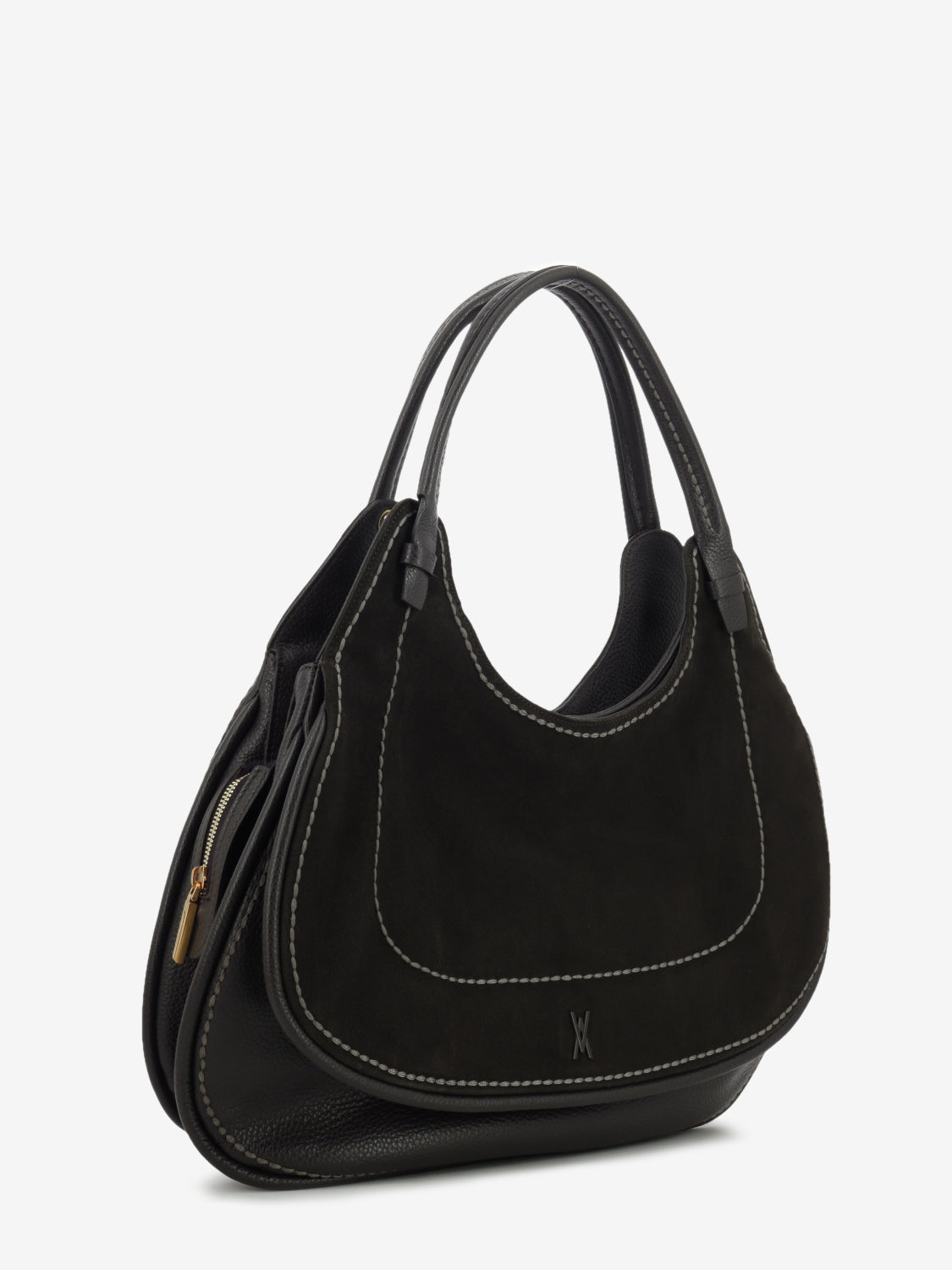 Borsa spalla Luna in pelle ebony
