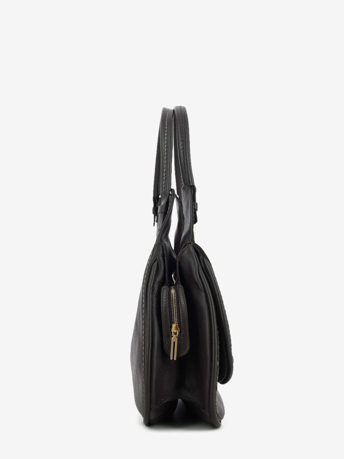 Borsa spalla Luna in pelle ebony