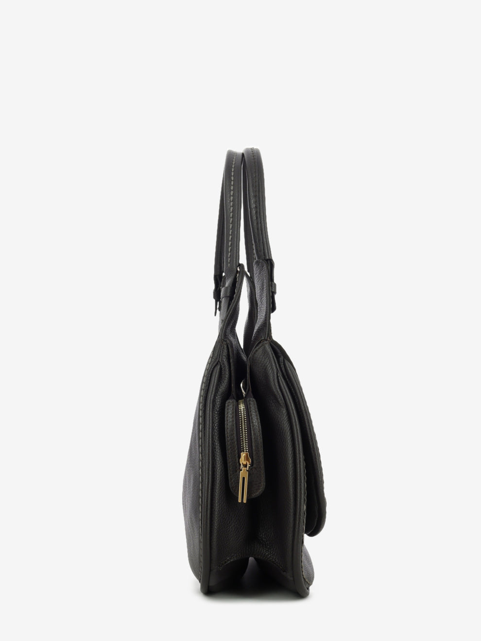 Borsa spalla Luna in pelle ebony