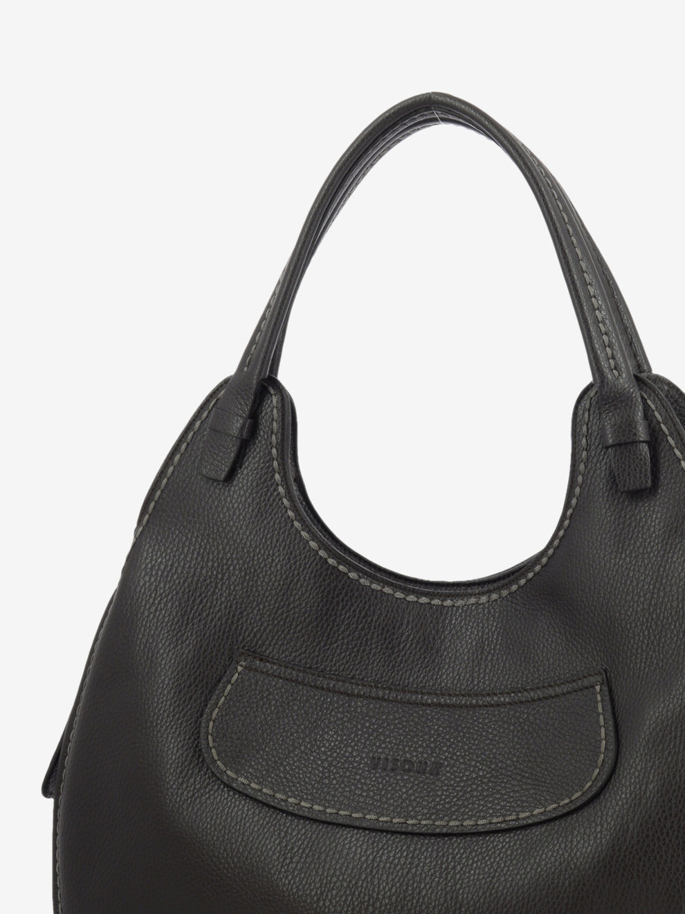 Borsa spalla Luna in pelle ebony