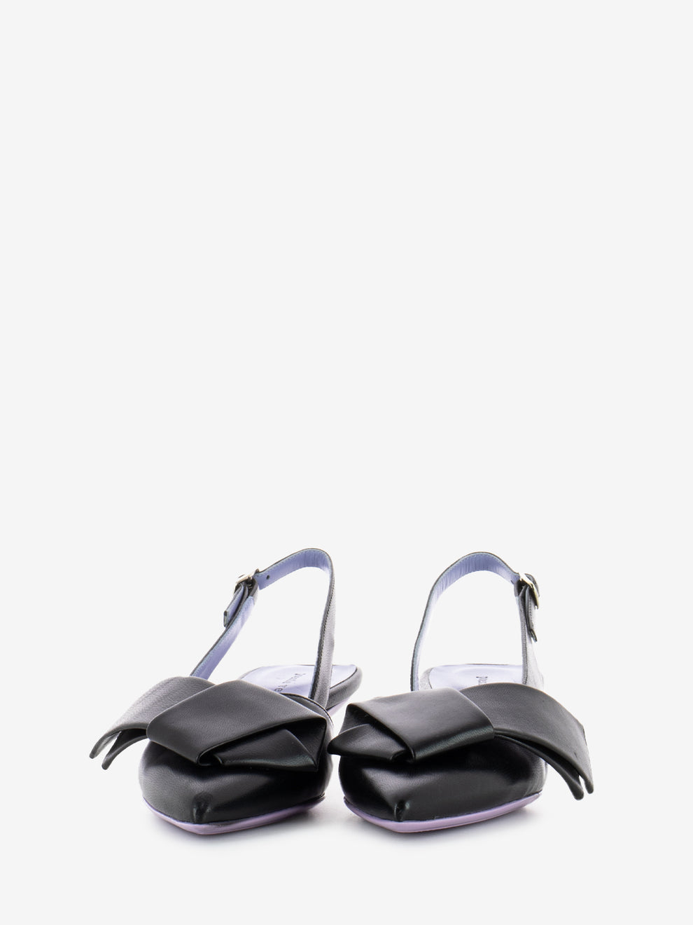 Chanel nappa with black / lilac bow