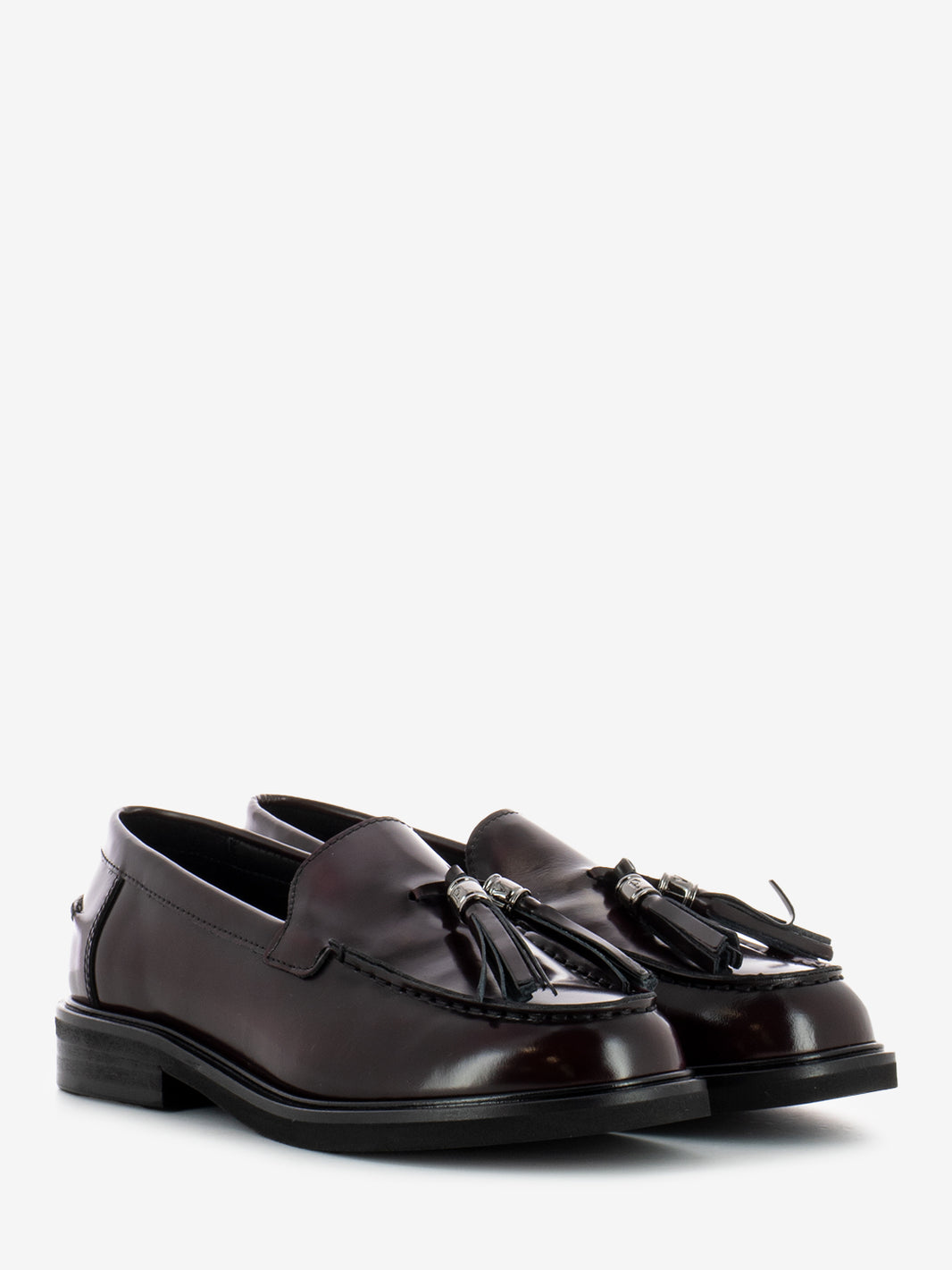Brown Leather Tassel Loafers