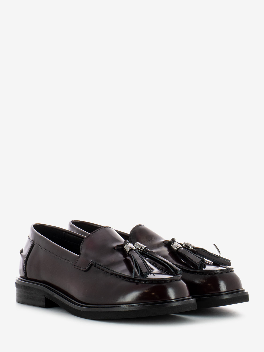 Brown Leather Tassel Loafers