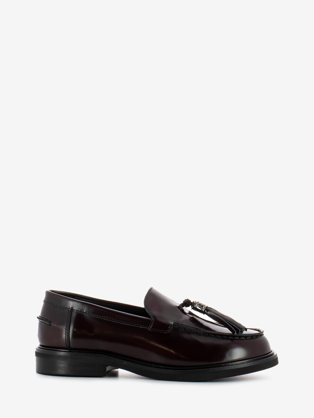 Brown Leather Tassel Loafers