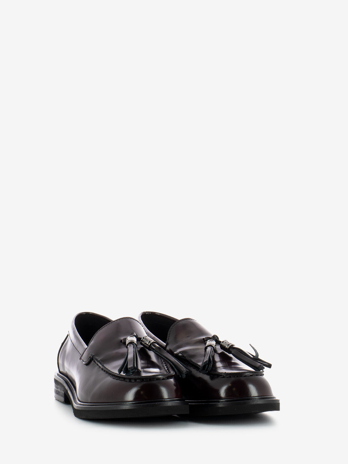 Brown Leather Tassel Loafers