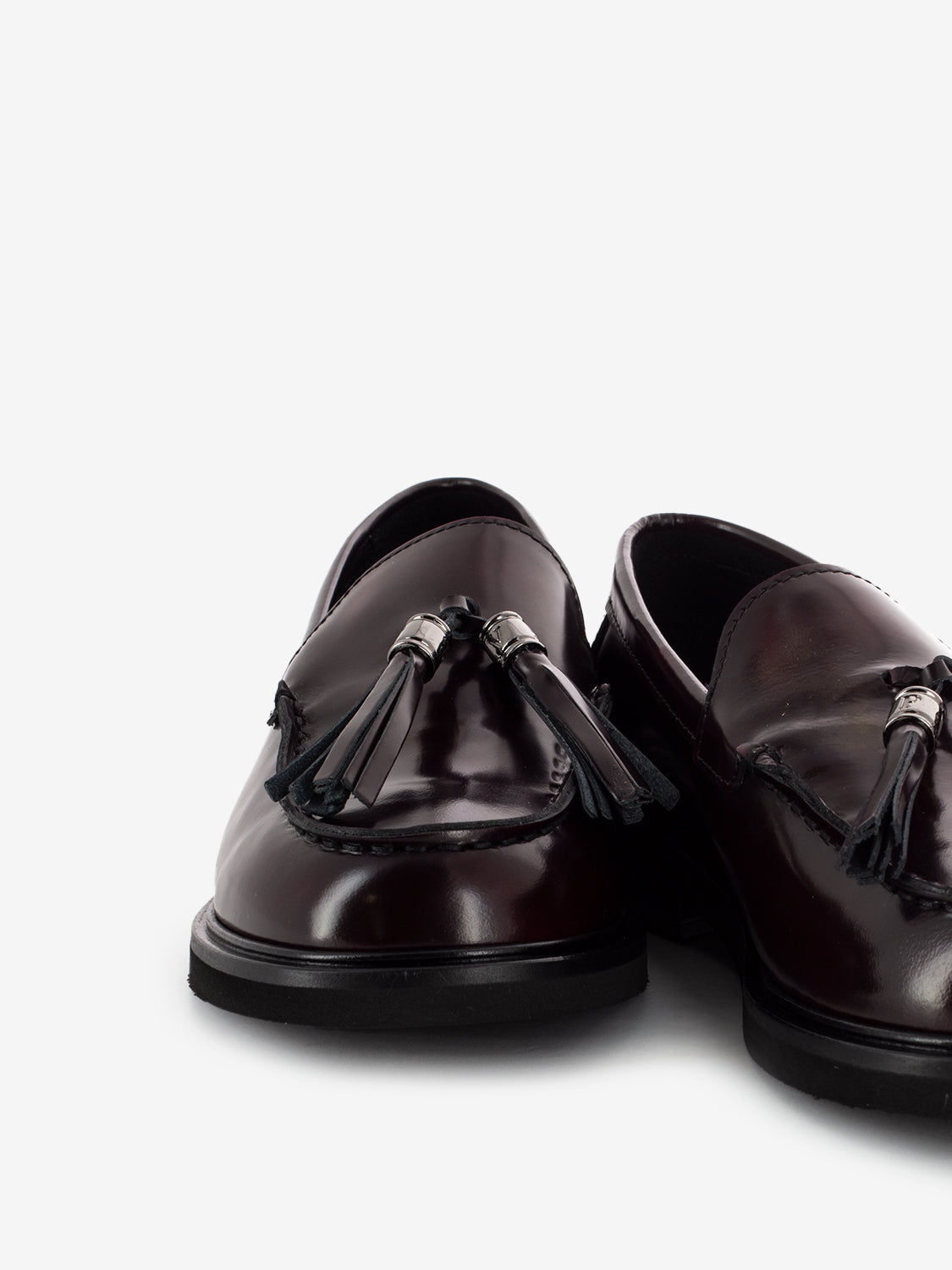 Brown Leather Tassel Loafers