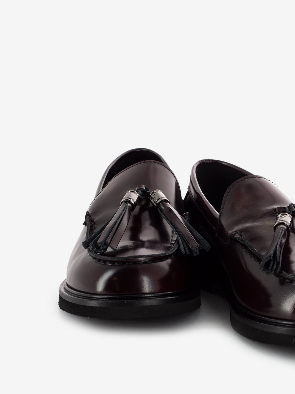 Brown Leather Tassel Loafers