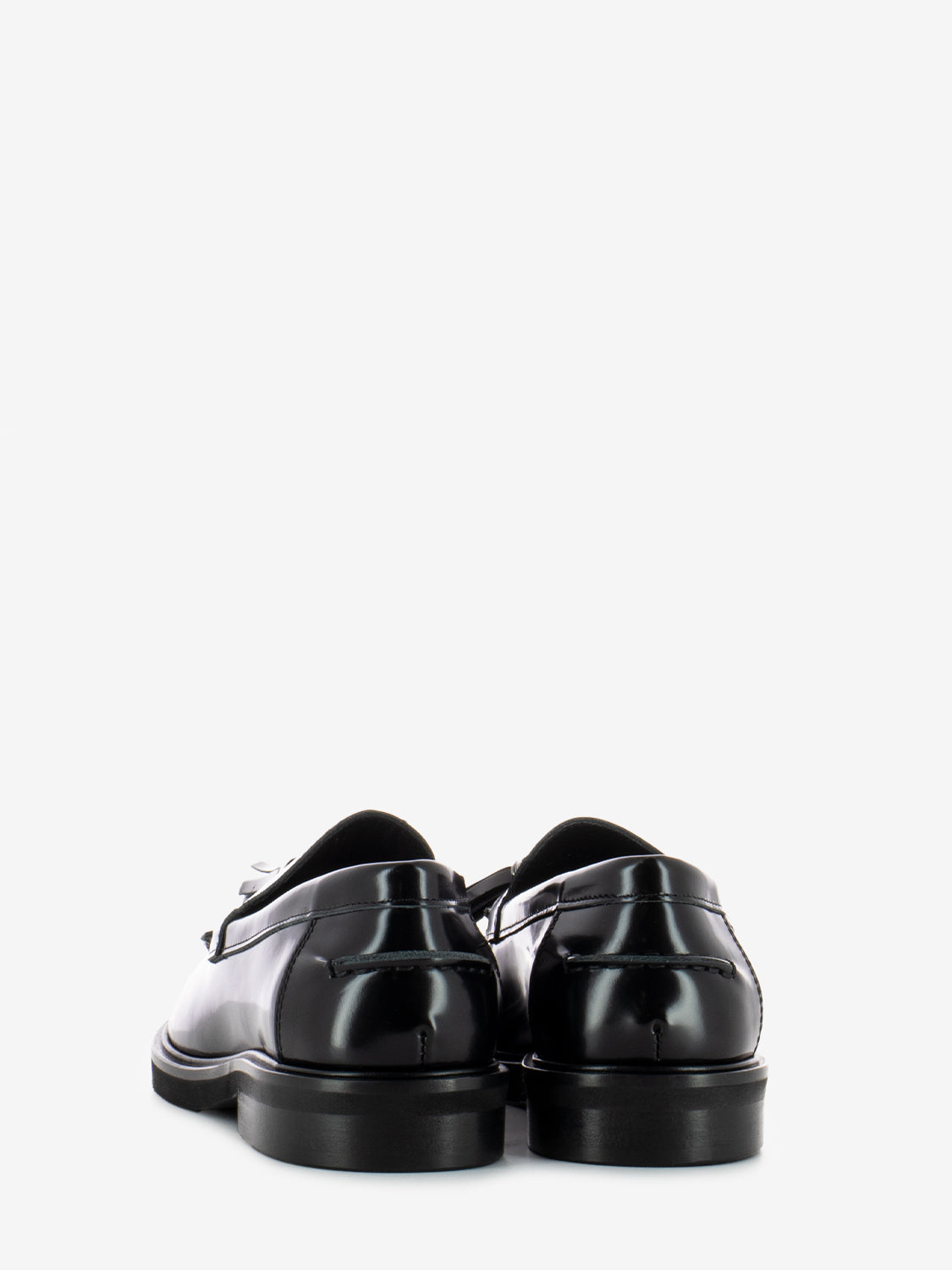 Black Leather Tassel Loafers