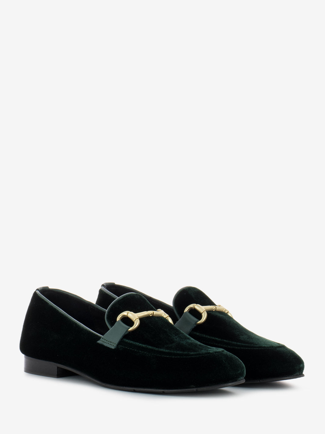 Green Velvet Moccasins