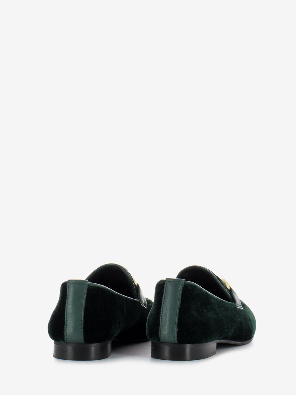 Green Velvet Moccasins