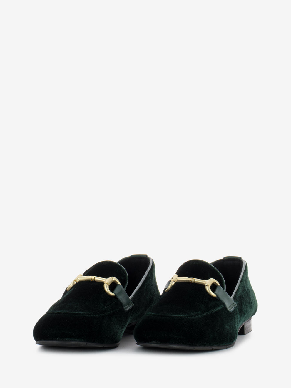 Green Velvet Moccasins