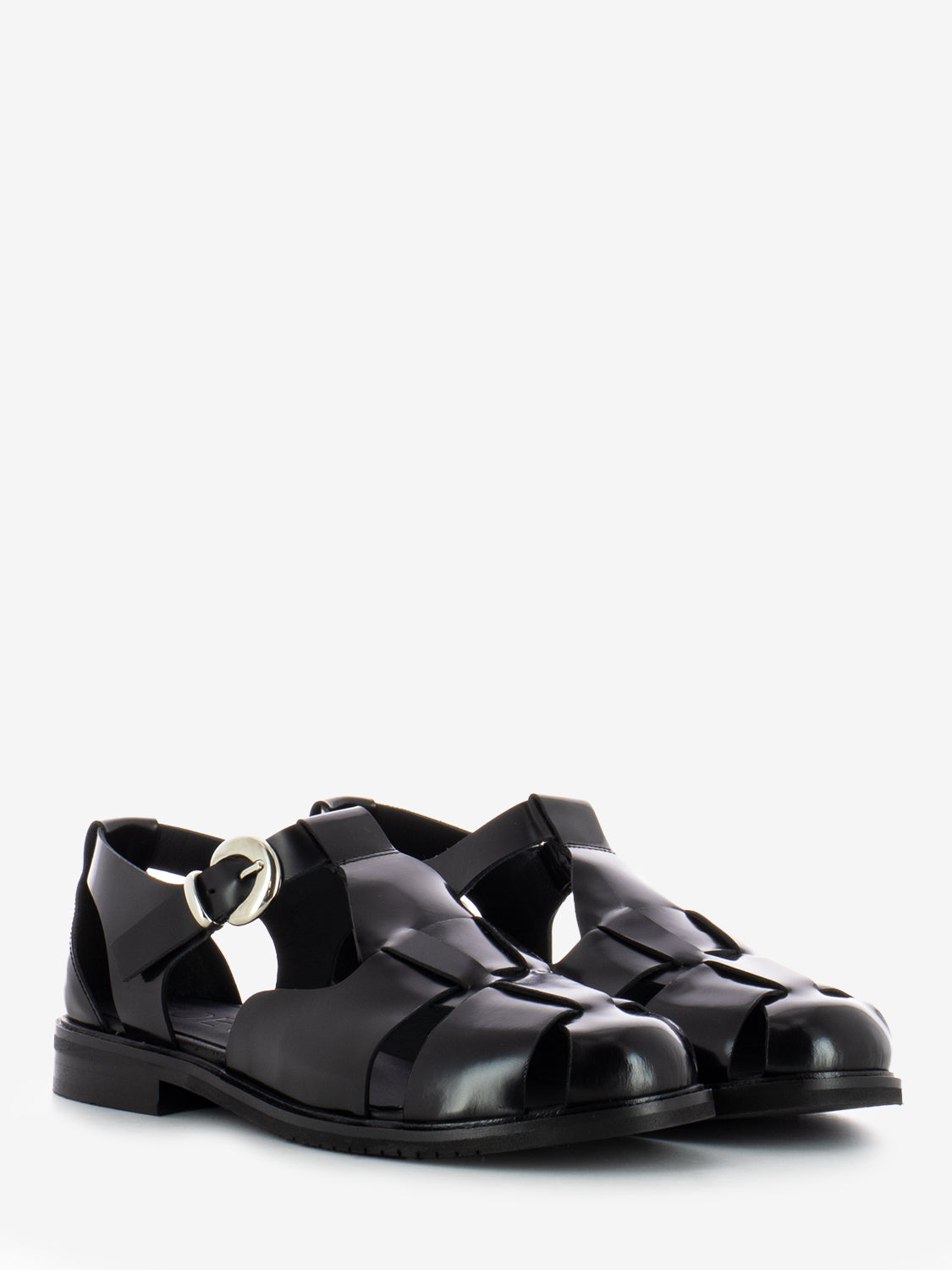 Black abrasive cage sandal