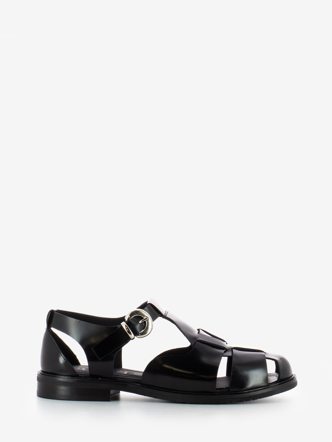 Black abrasive cage sandal