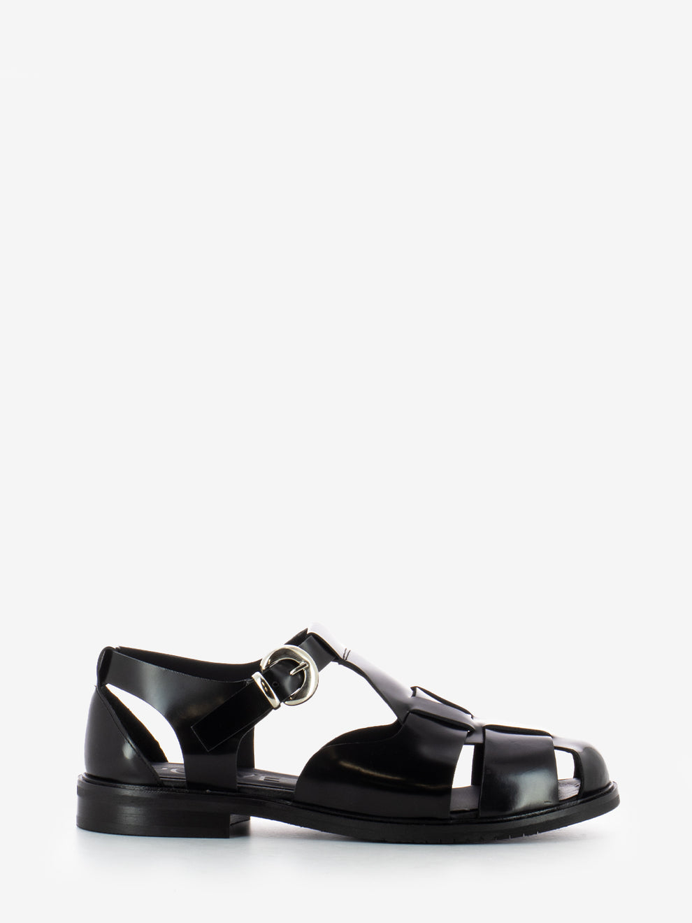 Black abrasive cage sandal