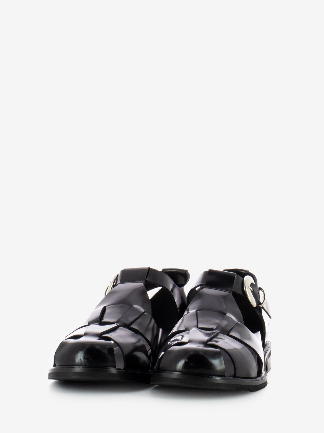Black abrasive cage sandal